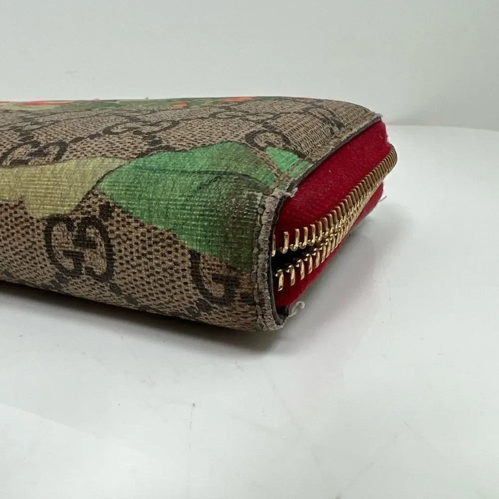Gucci Zip Around Wallet Tian Print GG Coated Canvas